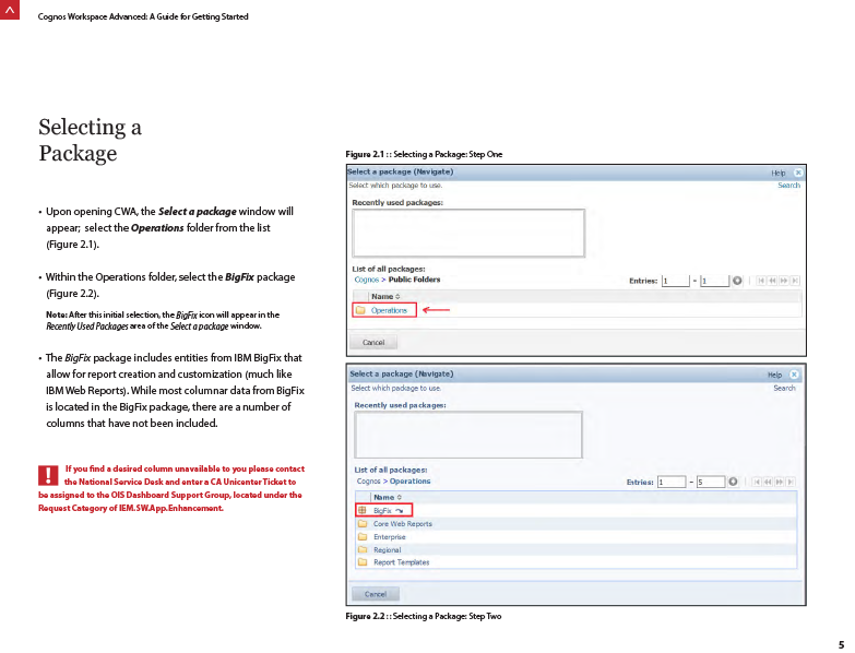 Cognos Workspace Advanced Getting Started demo image 3 in carousel